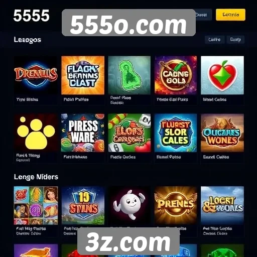 As principais categorias de jogos disponíveis em 555o.com